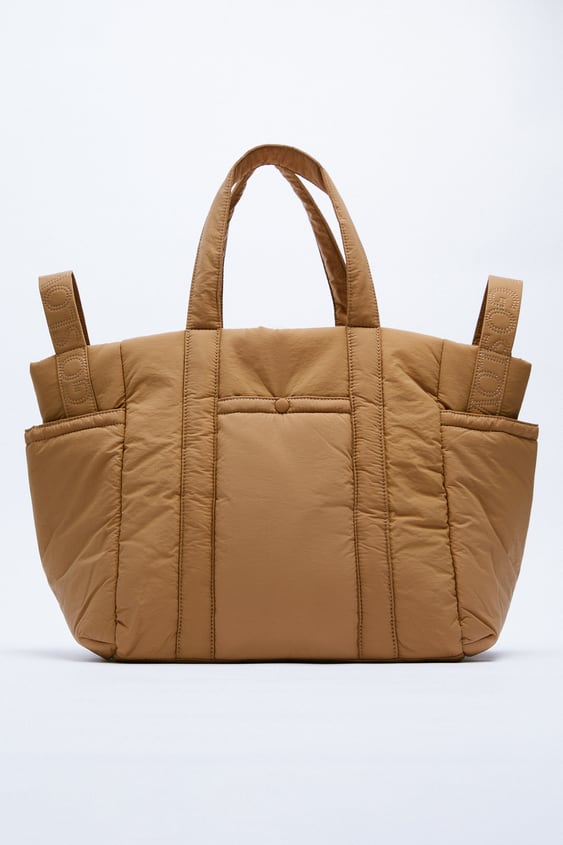 nylon tote bag zara