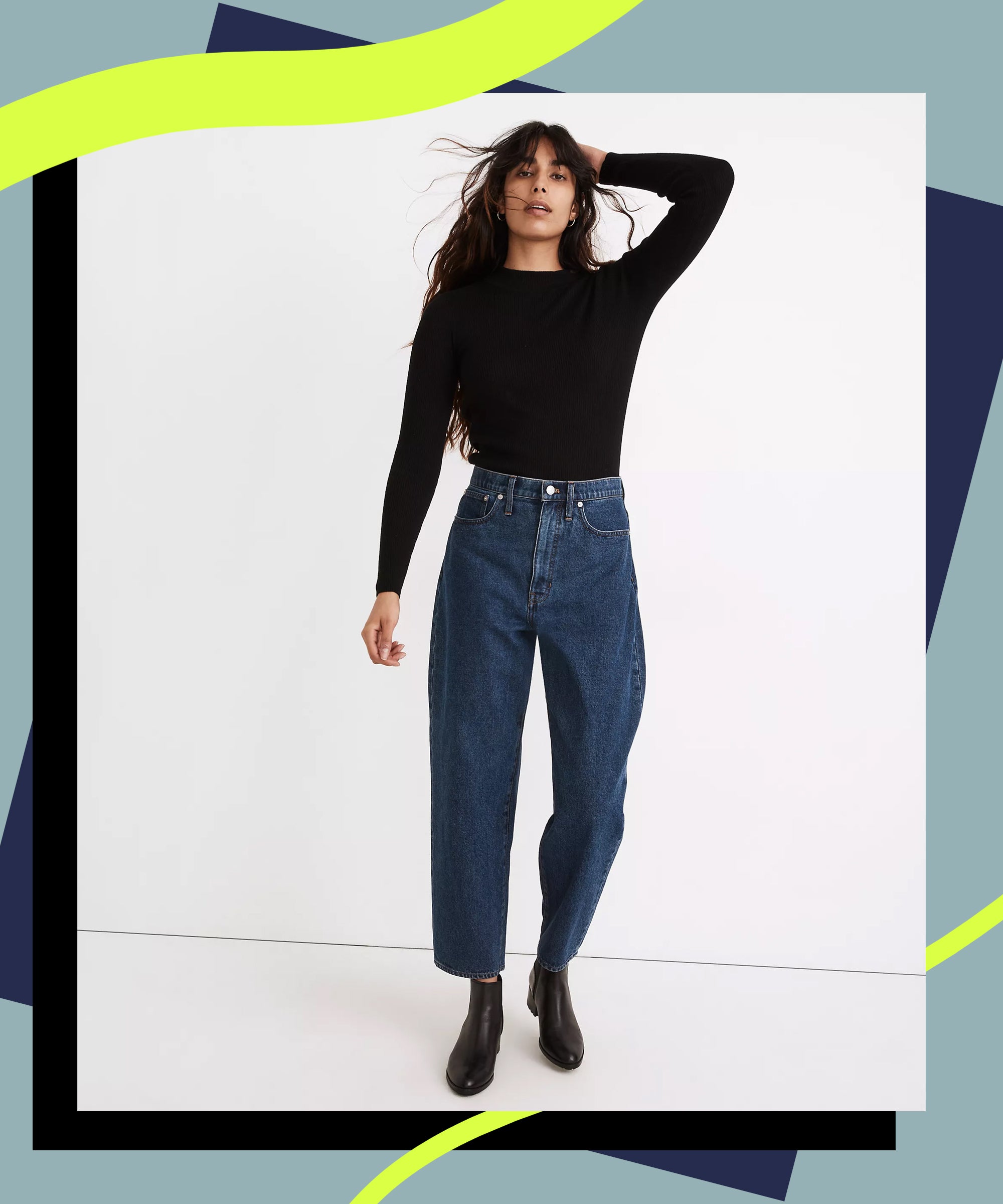 INC Denim Pull-On Elastic Waist Mid Rise Stretch Blue Jeans