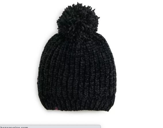 Cuddl Duds + Chenille Knit Beanie with Pom