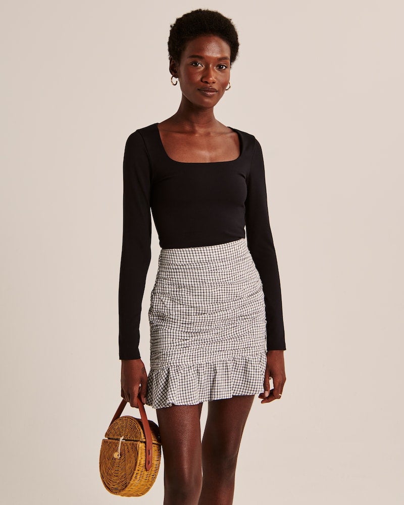 Abercrombie and Fitch + Ruched Mini Skirt