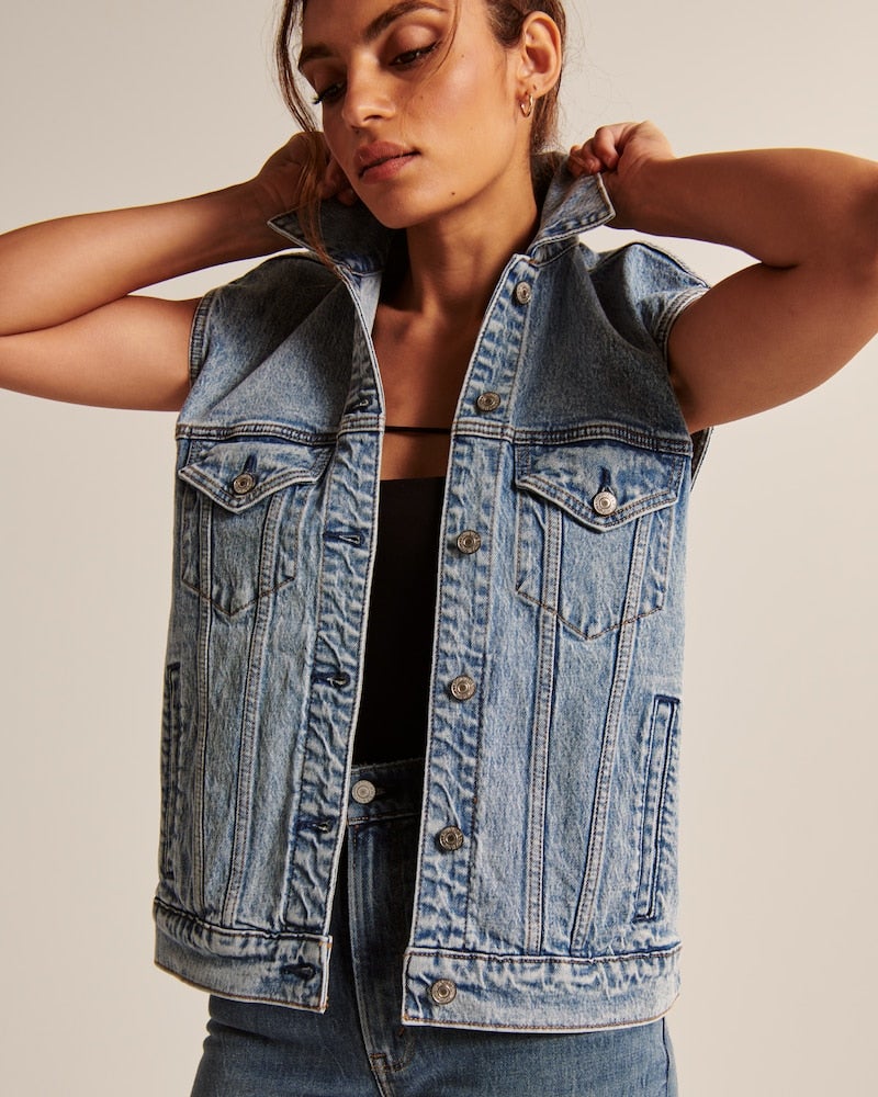 Abercrombie and Fitch + Denim Vest