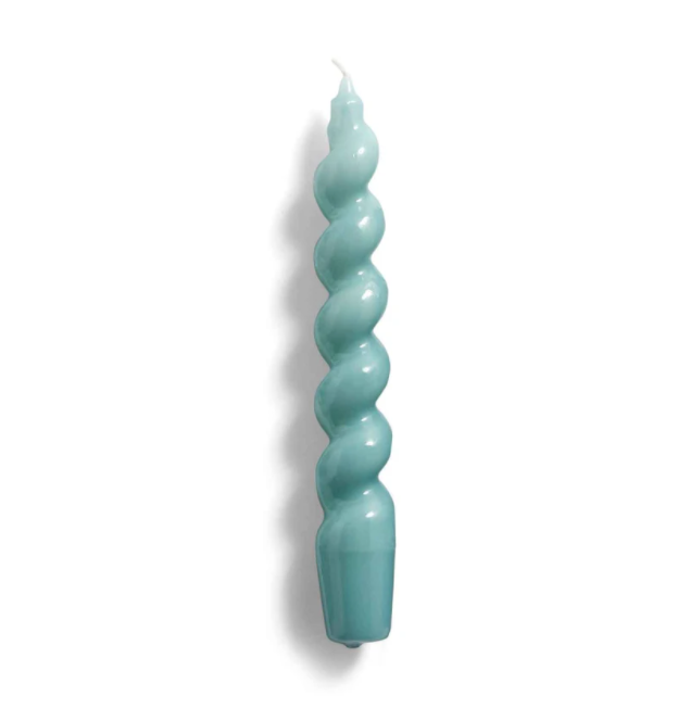 Hay + Hay Candle – Spiral – Teal