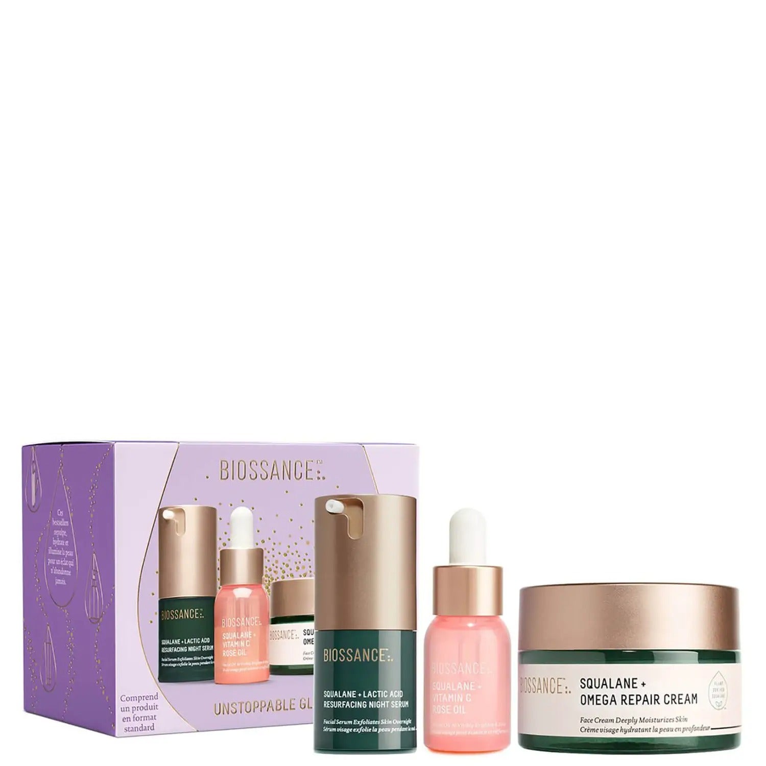 Biossance + Unstoppable Glow Set