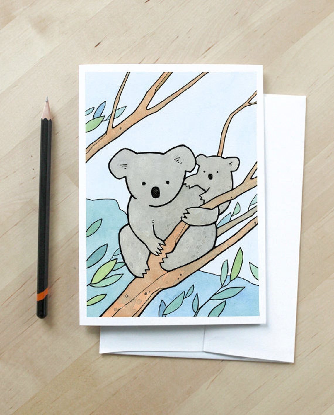 Studio Tuesday + Watercolor Koala Bear Card