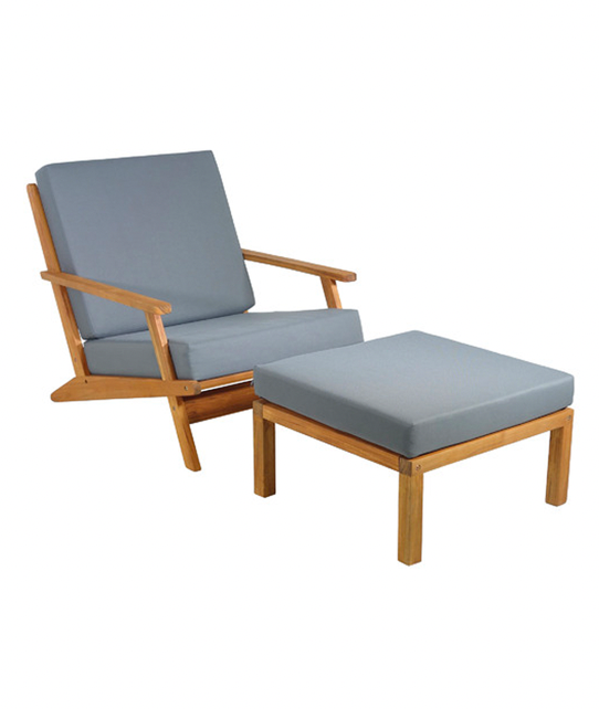 garden lounge chair and footstool