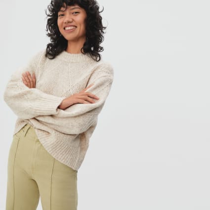 Everlane Diamond Stitch Cloud selling Crew