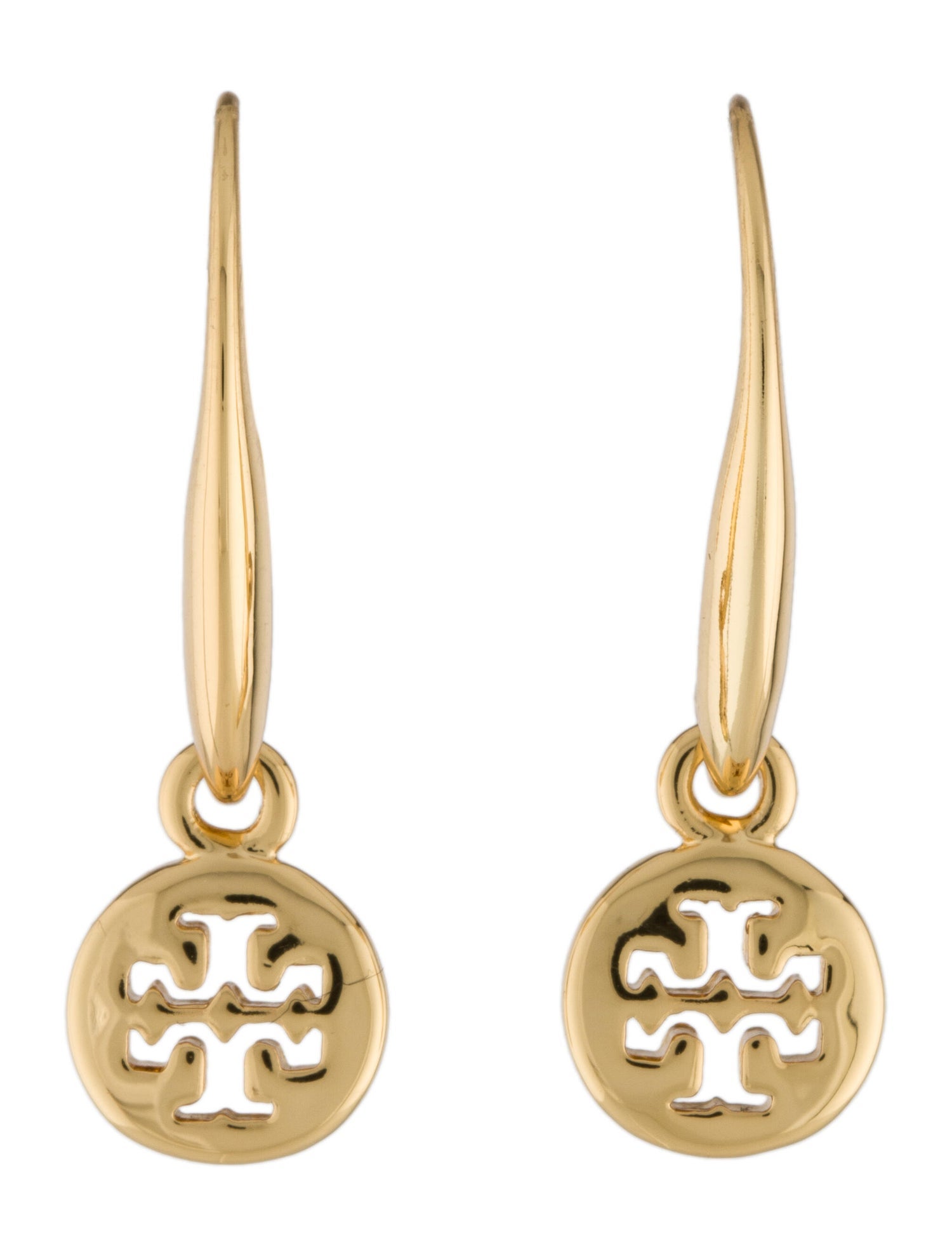 Tory burch logo drop shop earrings