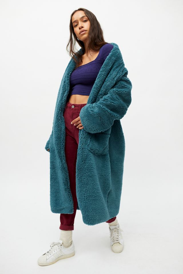 Urban Outfitters Uo Just Chillin Sherpa Coat 9455