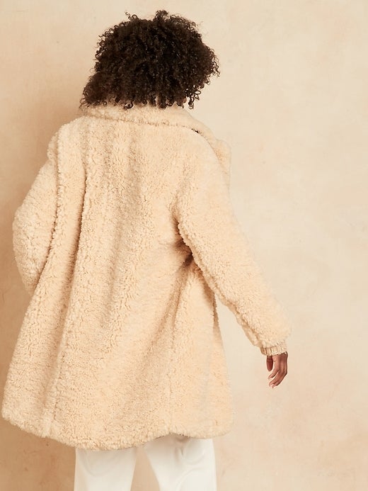 Banana Republic Oversized Sherpa Cocoon Coat