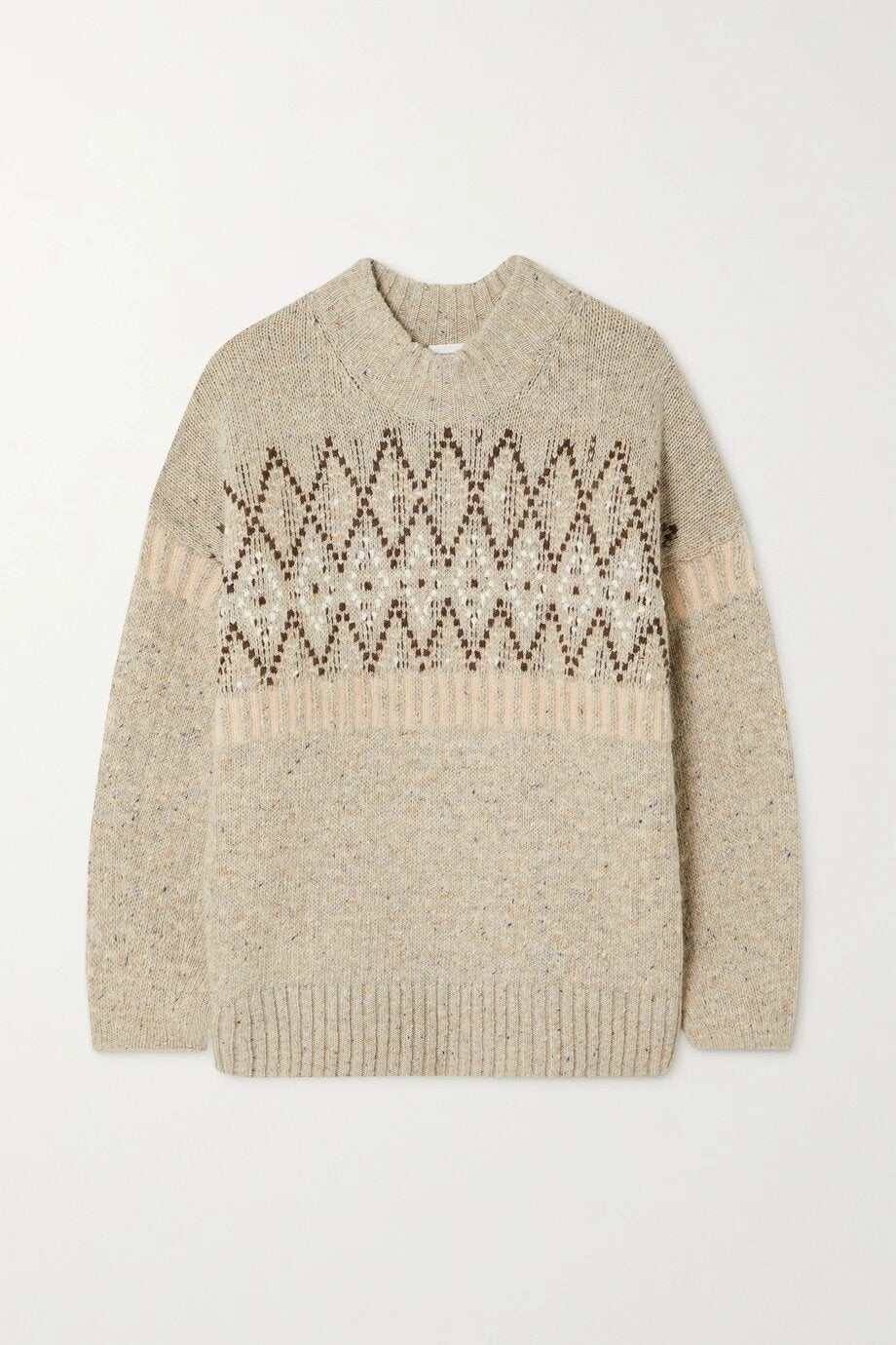 By Malene Birger + Fredie Intarsia Wool-Blend Sweater