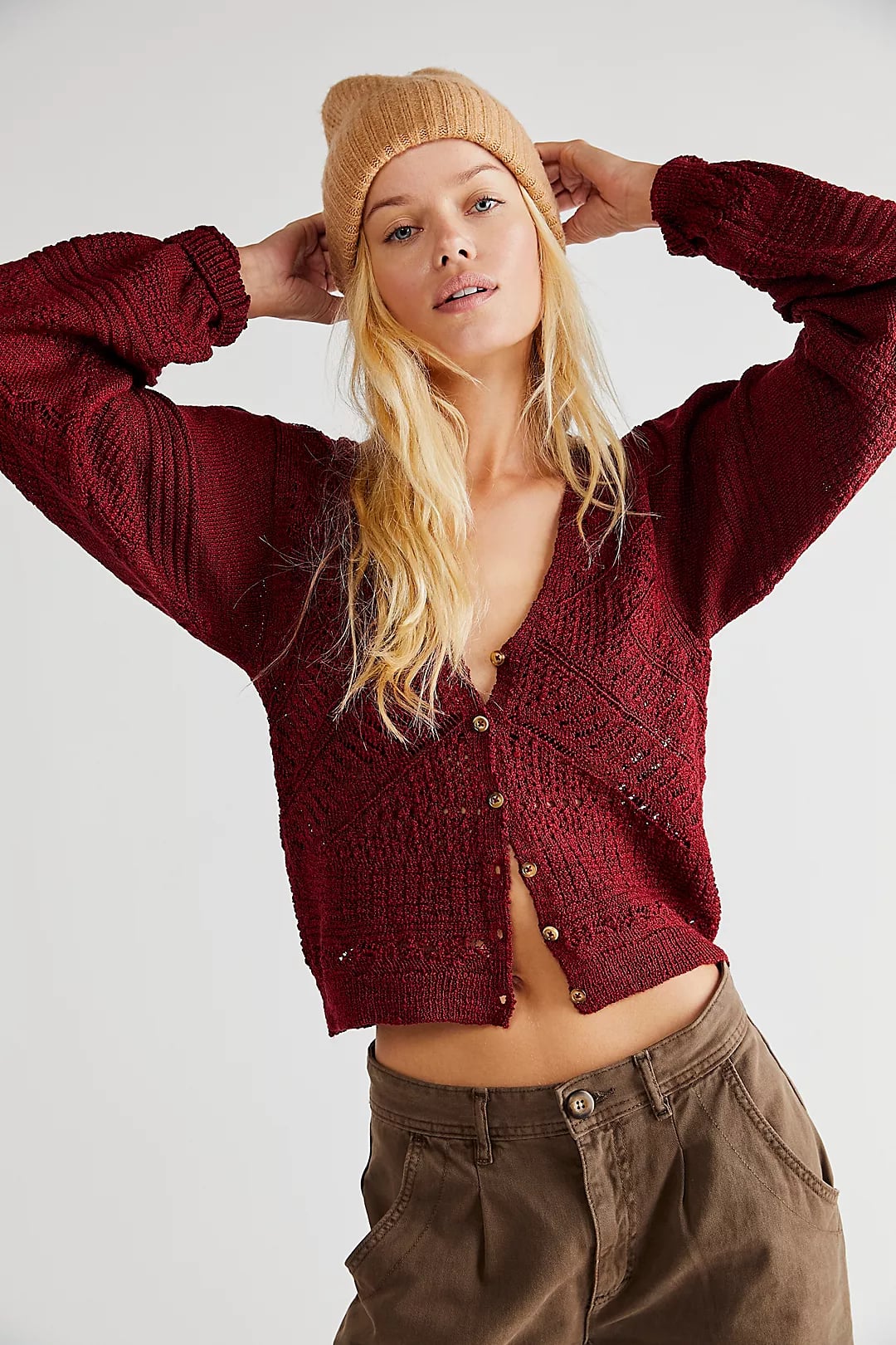 Free People Cropped popular Cardigan