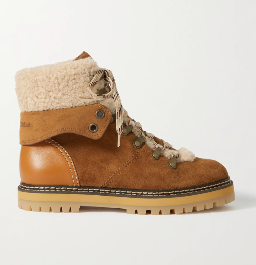 See By Chloé + Eilieen Shearling-lined Ankle Boots