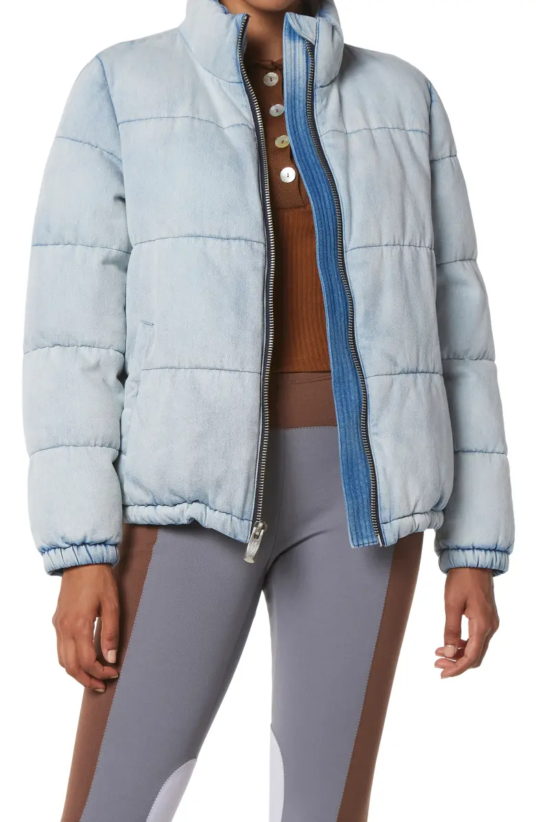 puffer jean jacket