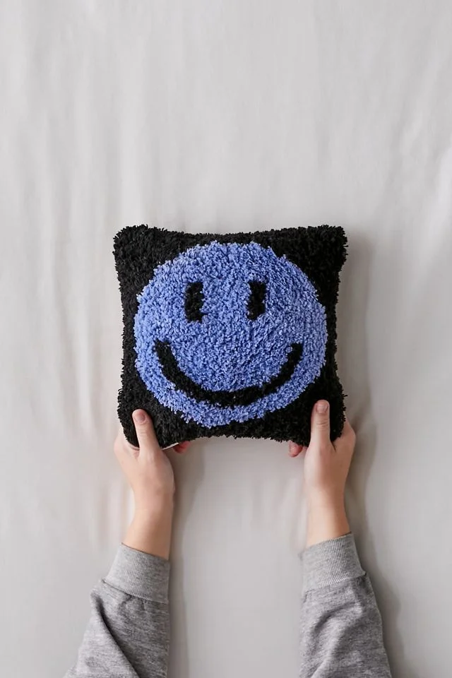 Cute Face Mood Cloud Pillow Stuffed Express Emotion Happy Sad Blue Cloud  Colourful Keep Smile Throw Pillow Soft Decor Cushion