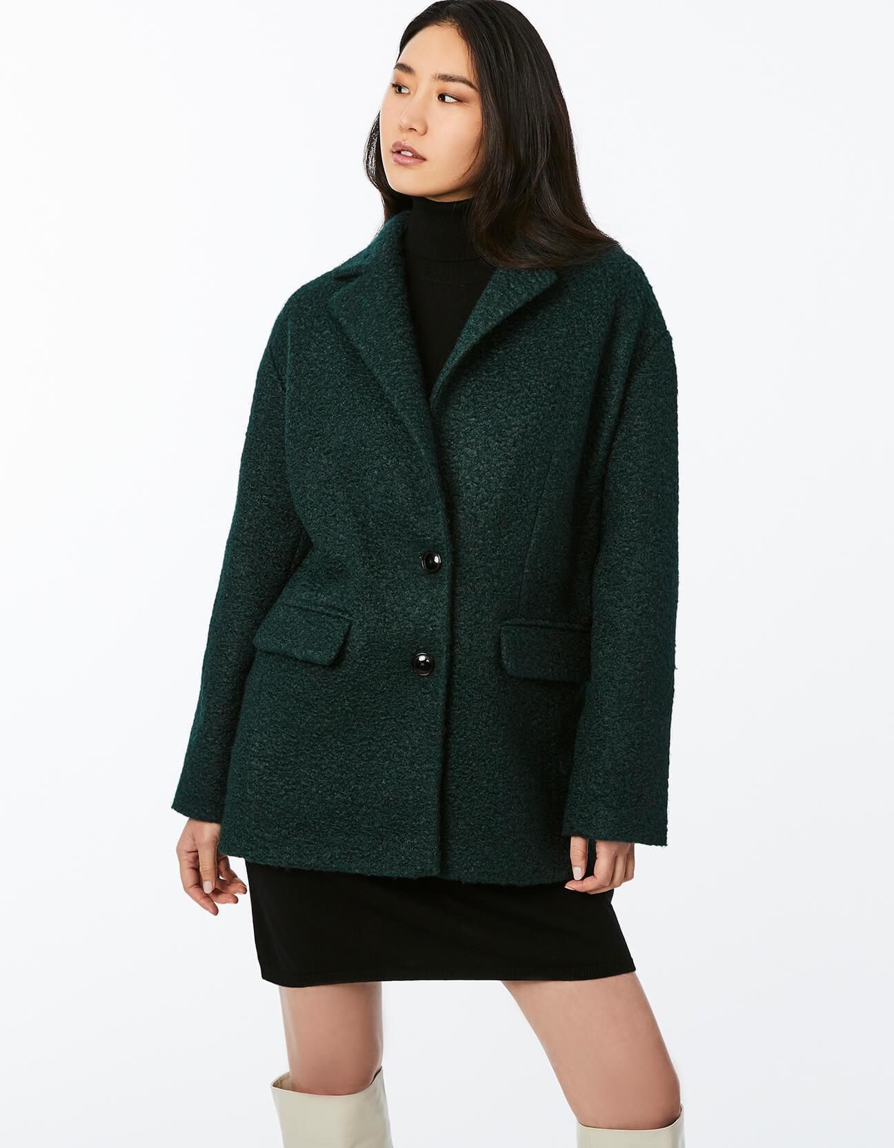 bernardo check teddy coat