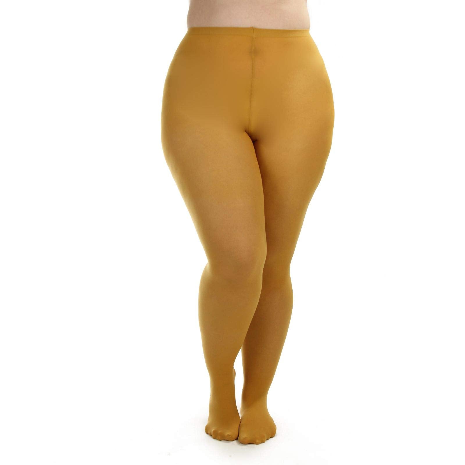 Luoweikadeng Plus Size Pantyhose for Women Semi Transparent