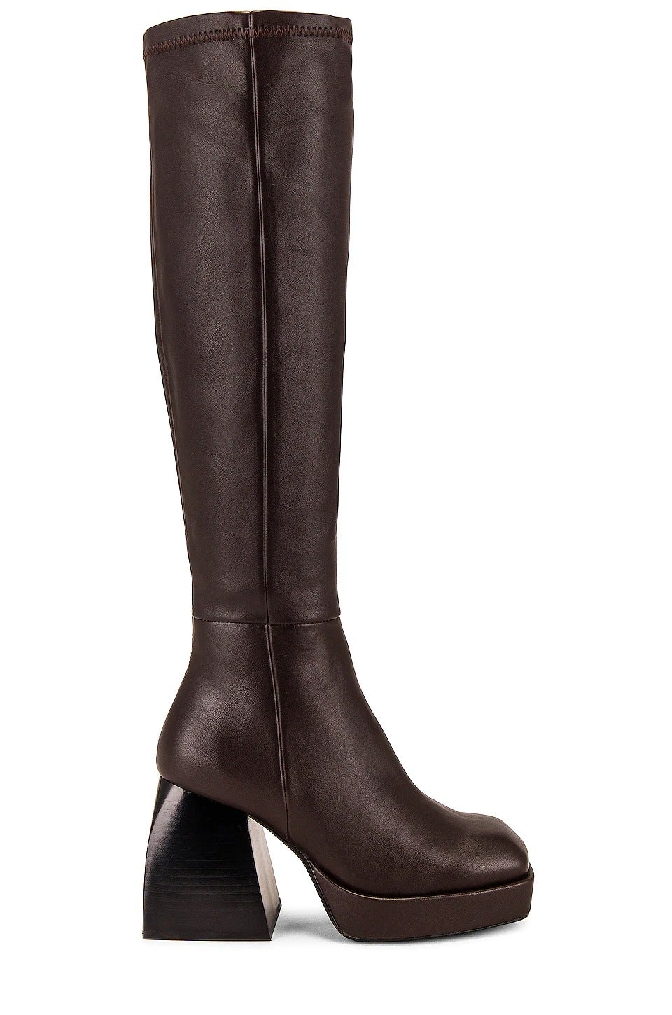 brown leather gogo boots