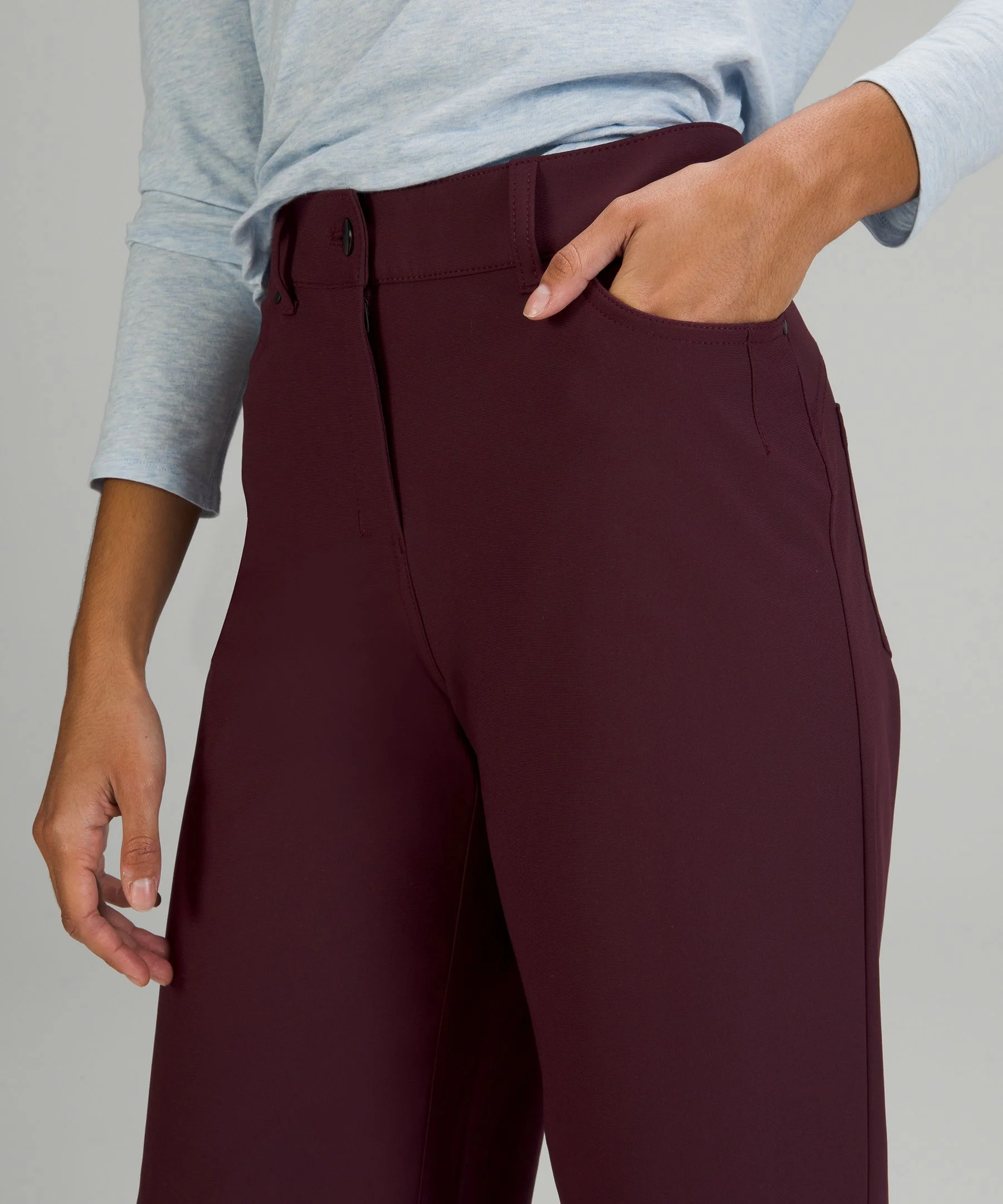 Lululemon City Sleek 5 Pocket Wide-Leg High Rise 7/8 Length Pants Black  size 33