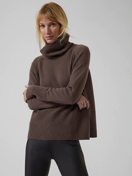 Athleta + Wool Cashmere Aspen Turtleneck Sweater