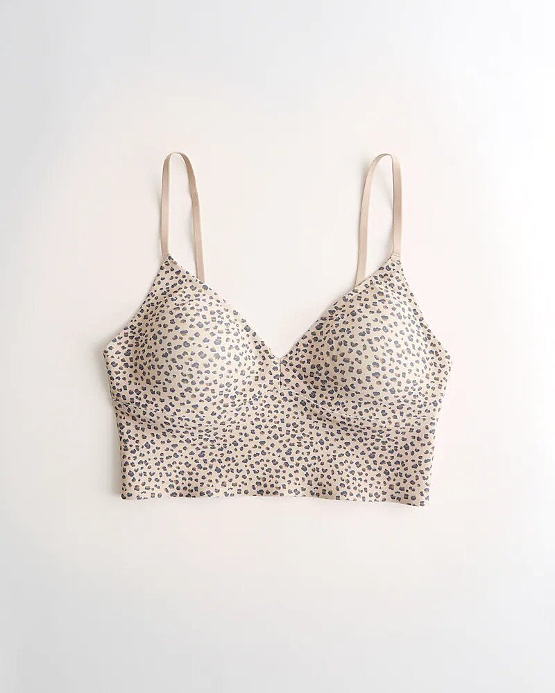 Hollister Gilly Hicks Ribbed Cotton Logo Triangle Bralette