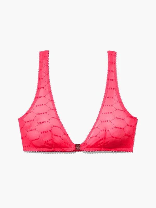 Savage x Fenty all over logo triangle bralette & thong set