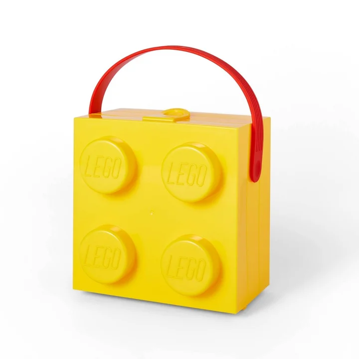 LEGO Bright Red Lunch Box with Blue Handle