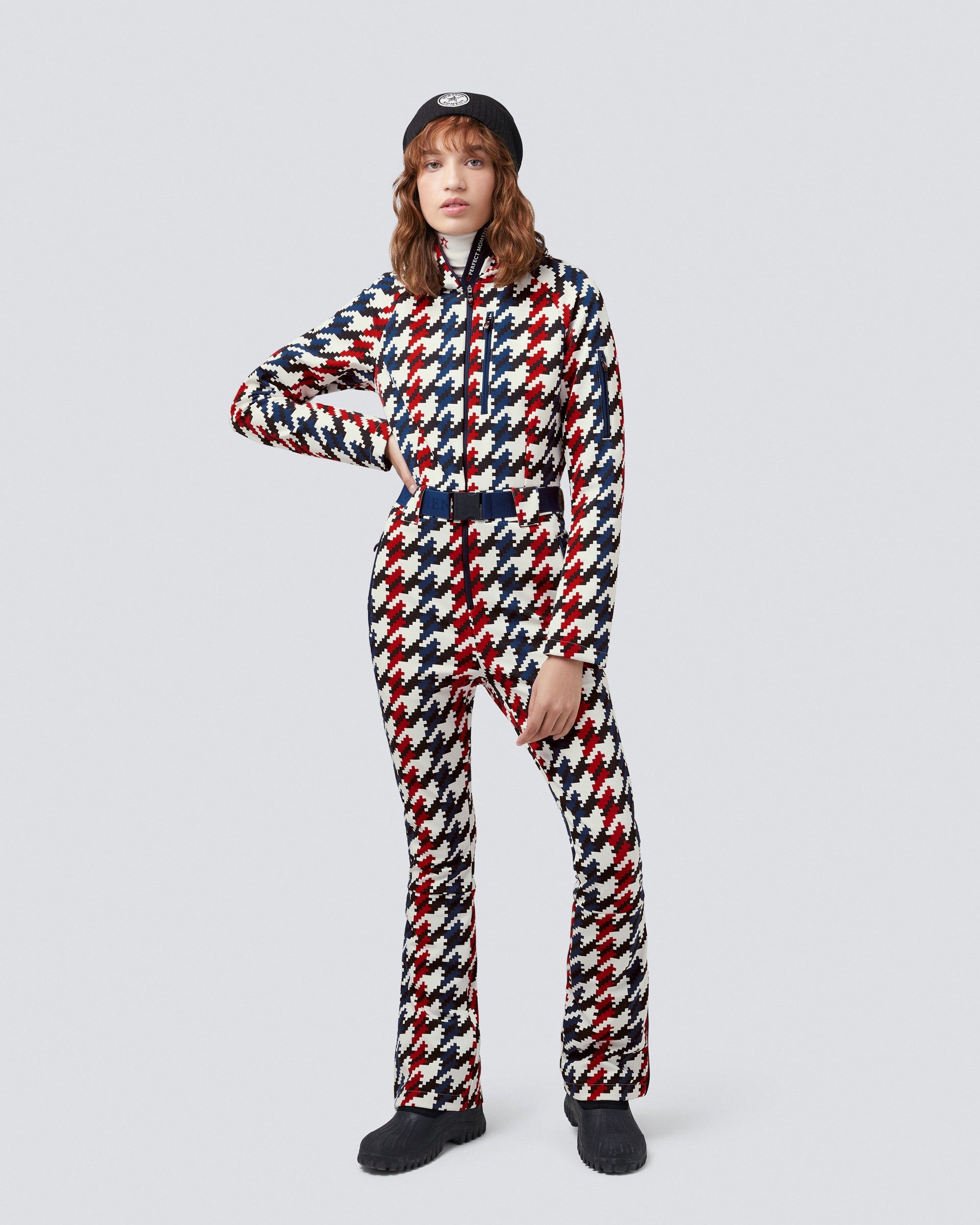 Perfect Moment + Star Ski Suit Houndstooth Print