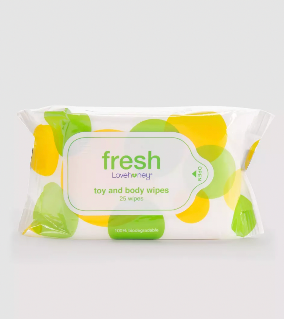 Love Honey Fresh Biodegradable Sex Toy And Body Wipes 4254