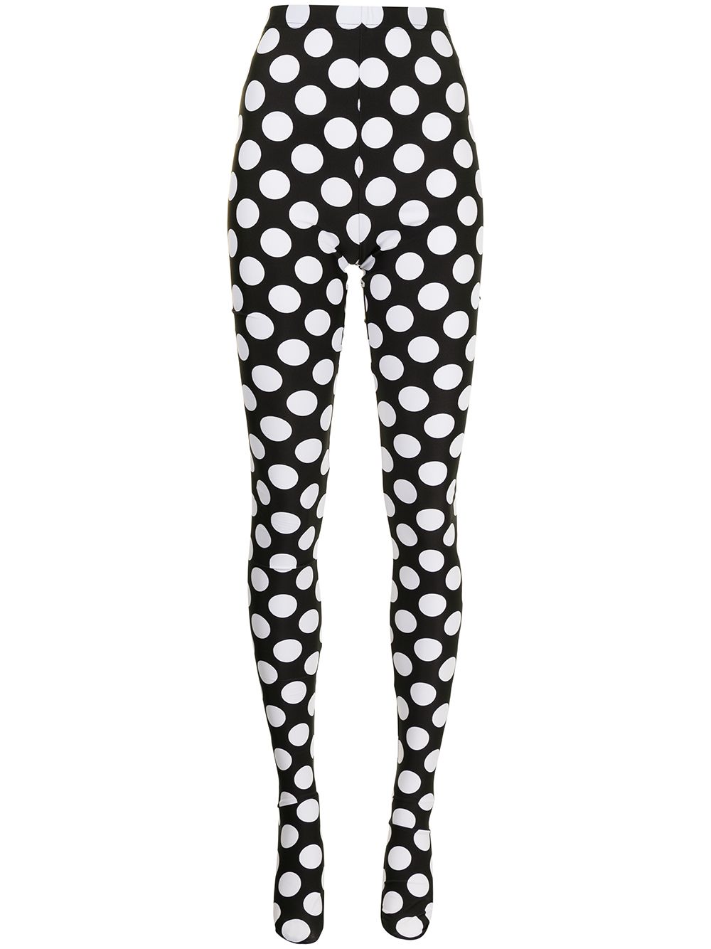 White / Black Polka Dots Leggings