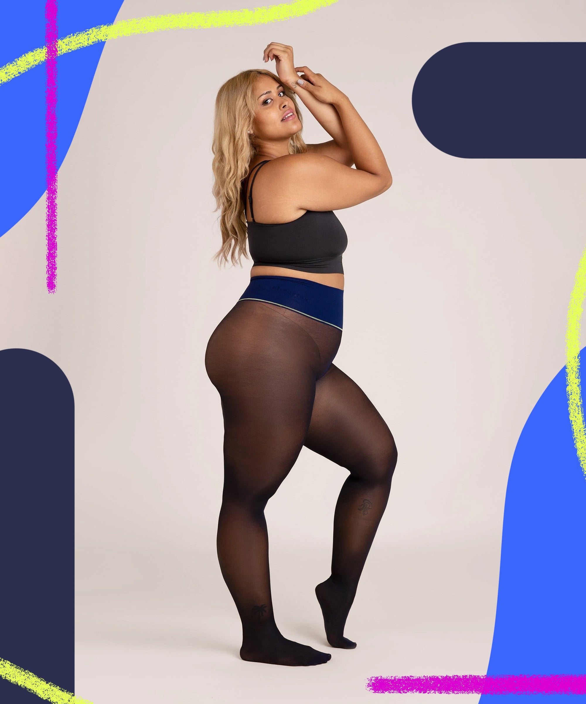 Women's Opaque Plus Size Tights 60 Denier Nylons - 2 Pairs