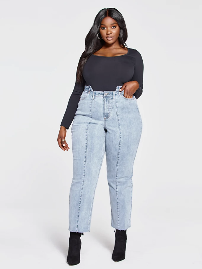 Fashion to Figure + High Rise Seam Detail Ankle Length Jeans
