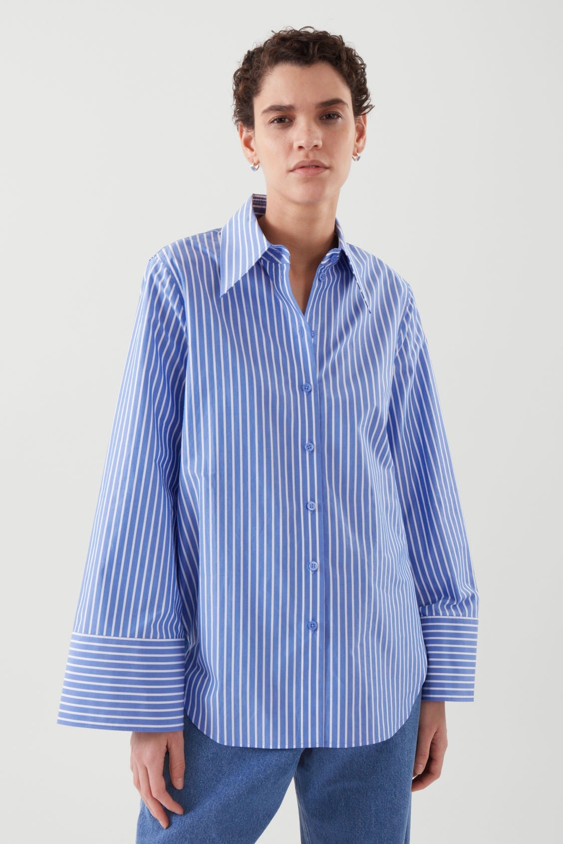 COS + Relaxed Fit Wide Sleeve Shirt