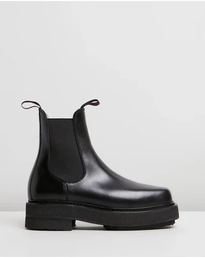 EYTYS + Gaia Leather Boots in Black