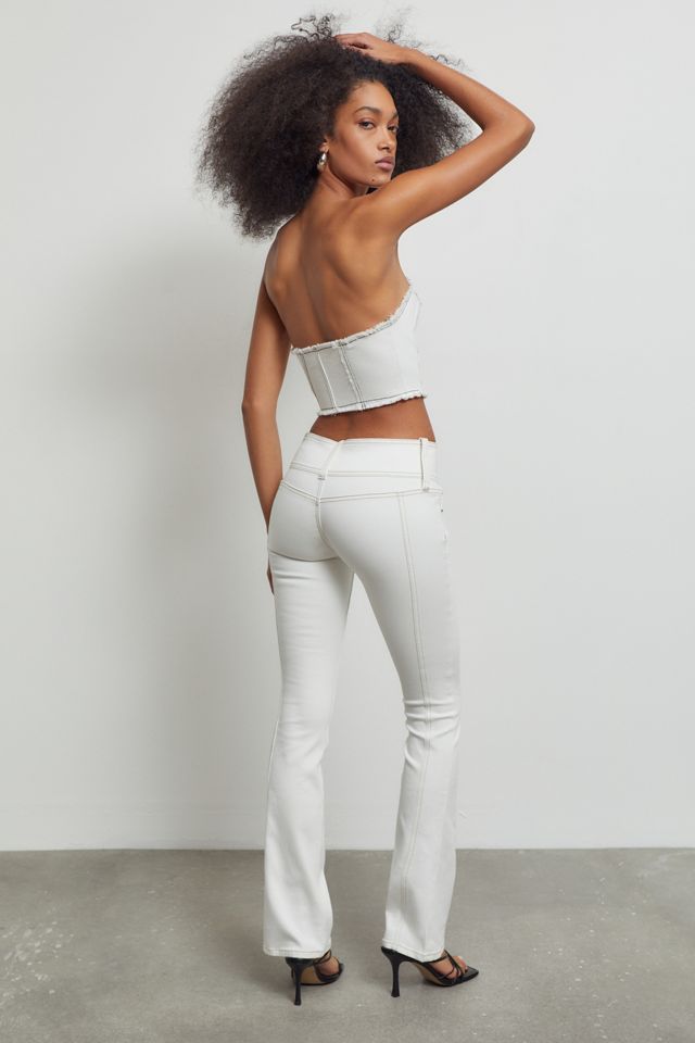 Belted best sale flare jeans