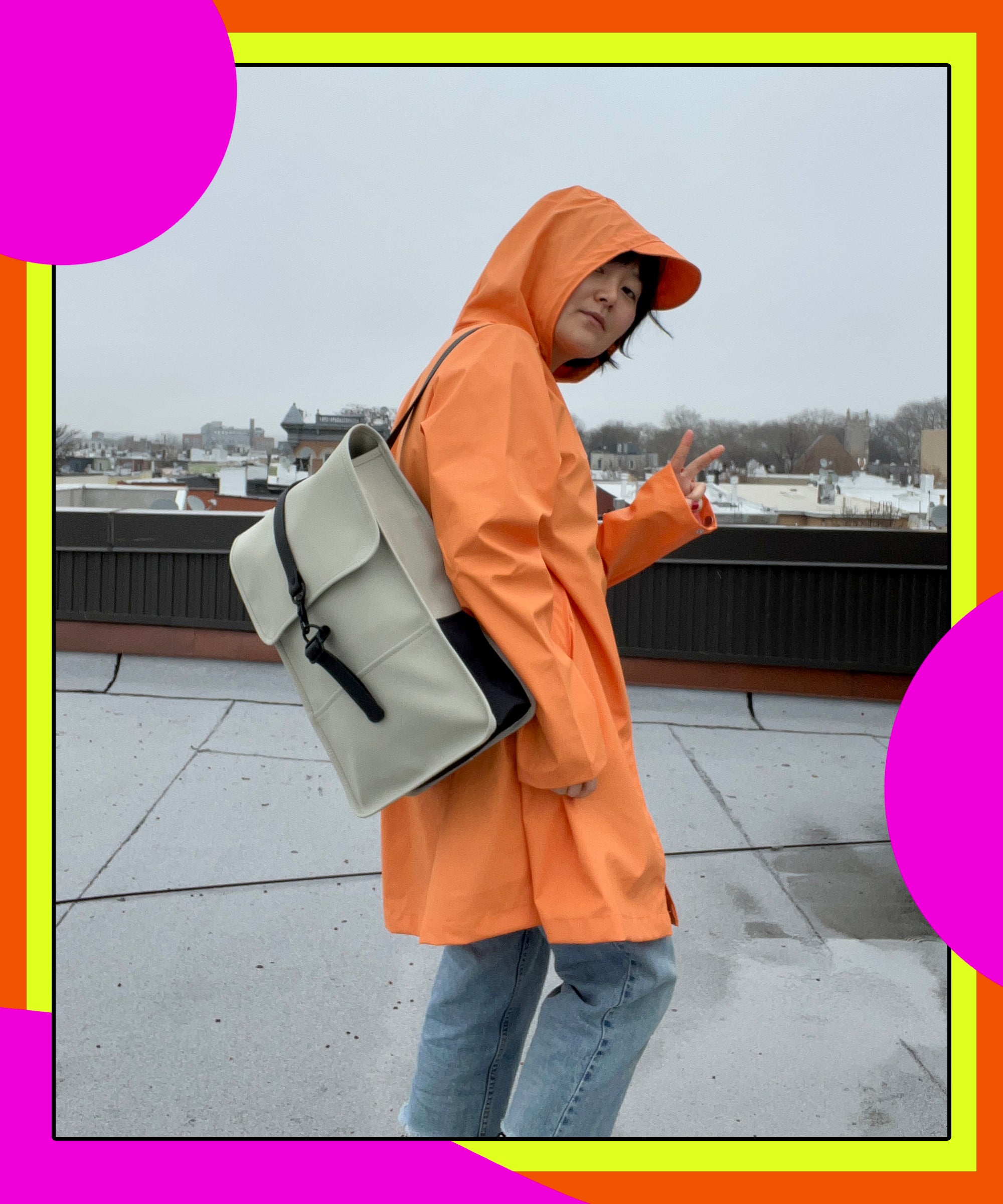 Rains Waterproof Backpack And Rain Jacket