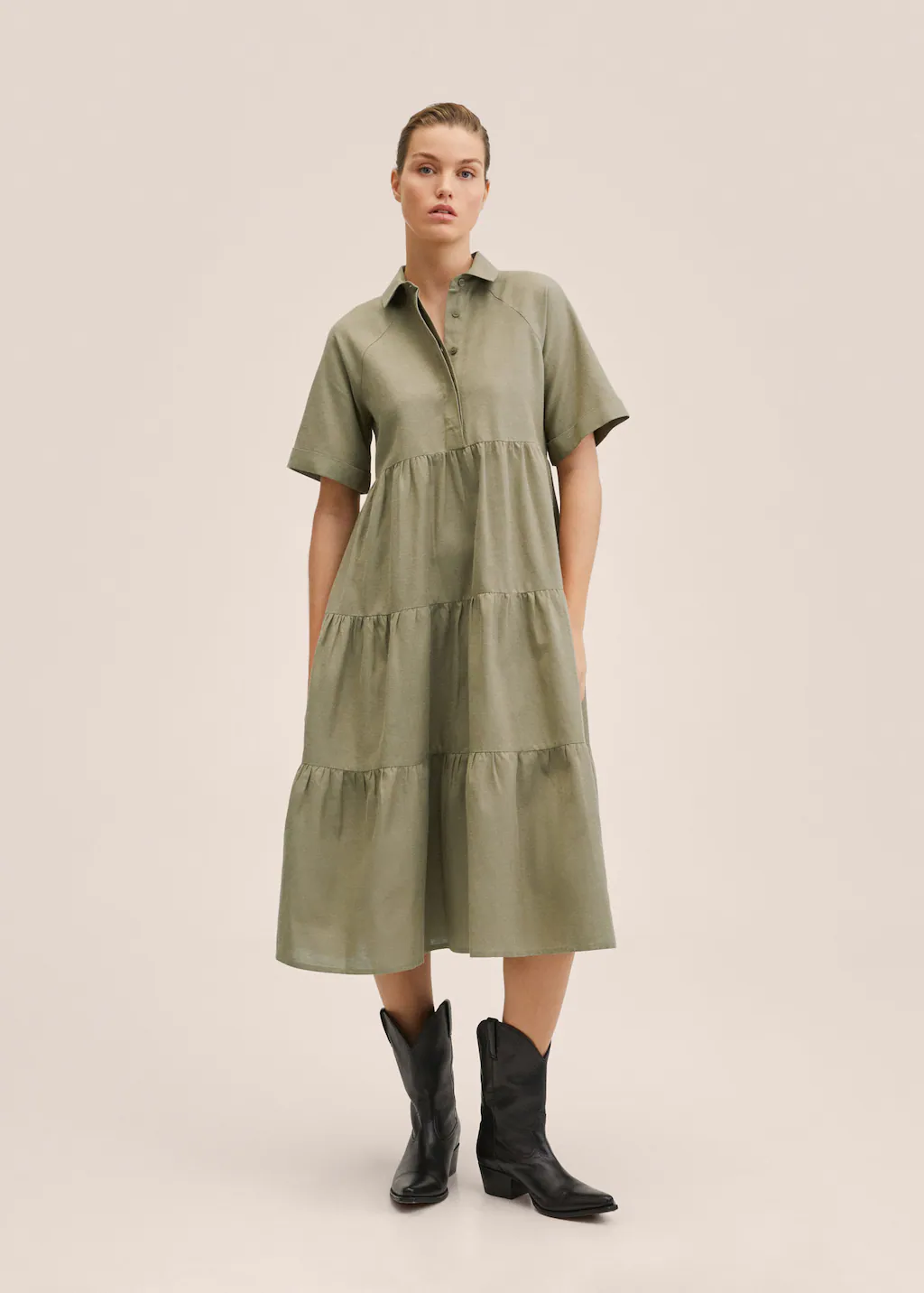 Mango + Frill Cotton Dress