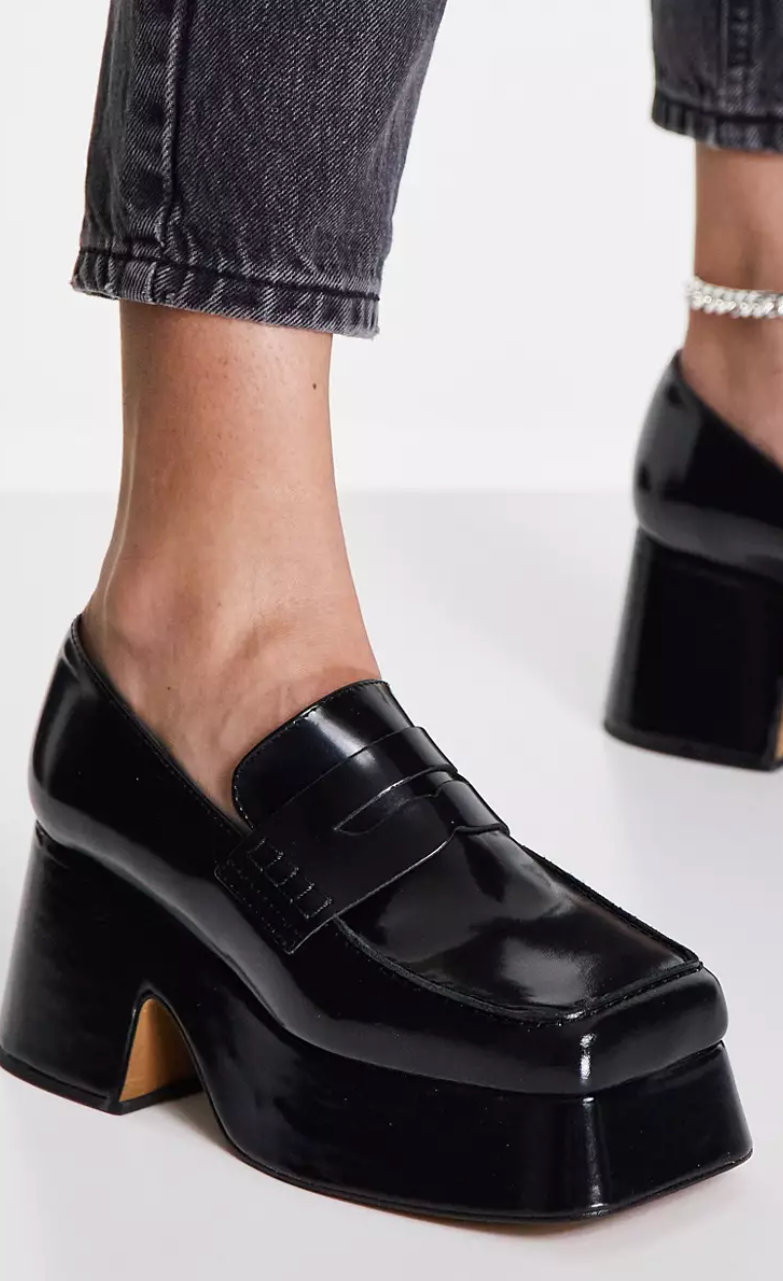 ASOS + Square Heeled Loafers