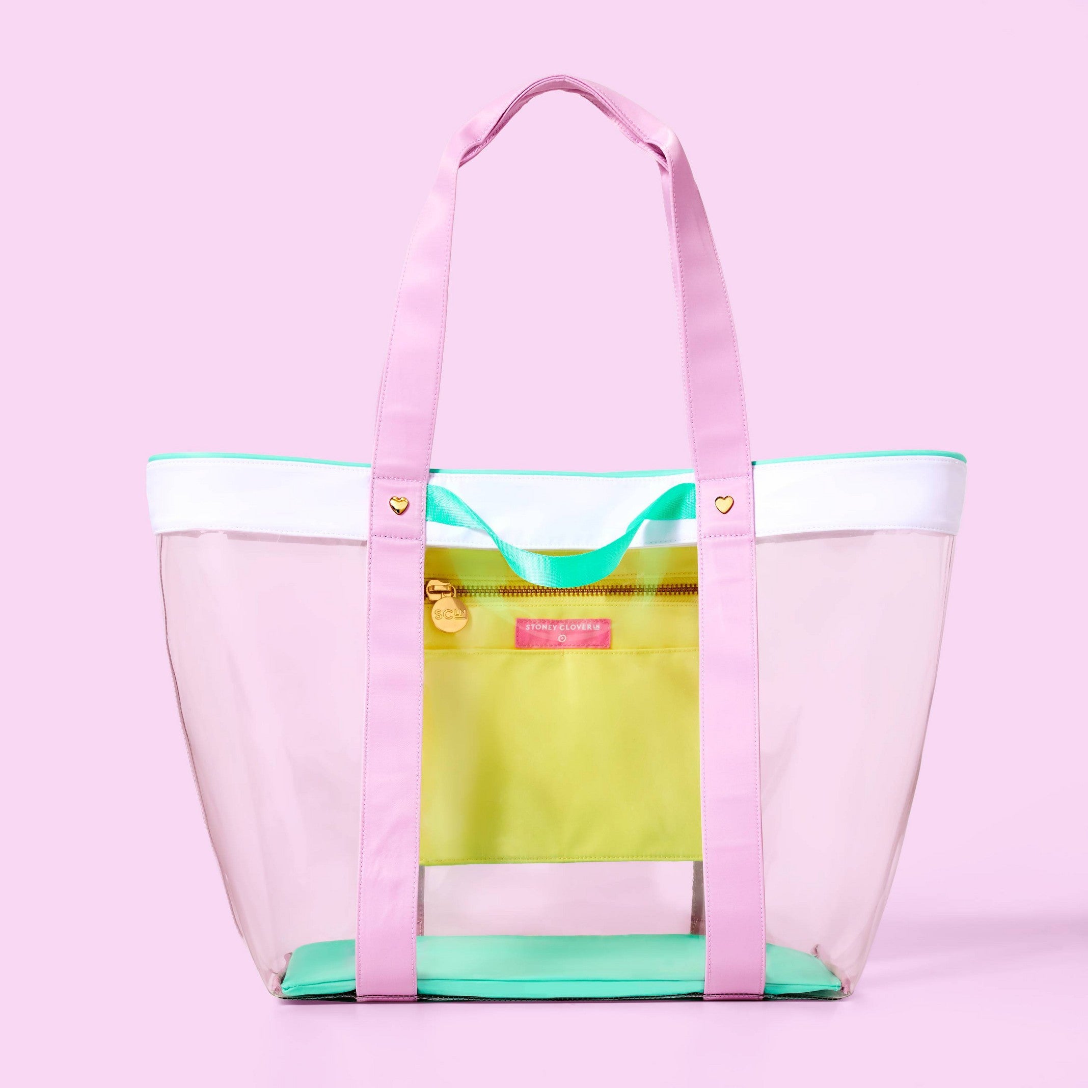 versace clear beach bag