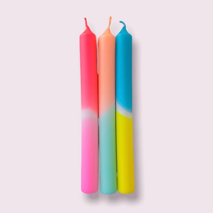 Wanderlust Wares + Dip Dye Neon Candles Set of 3 South Beach