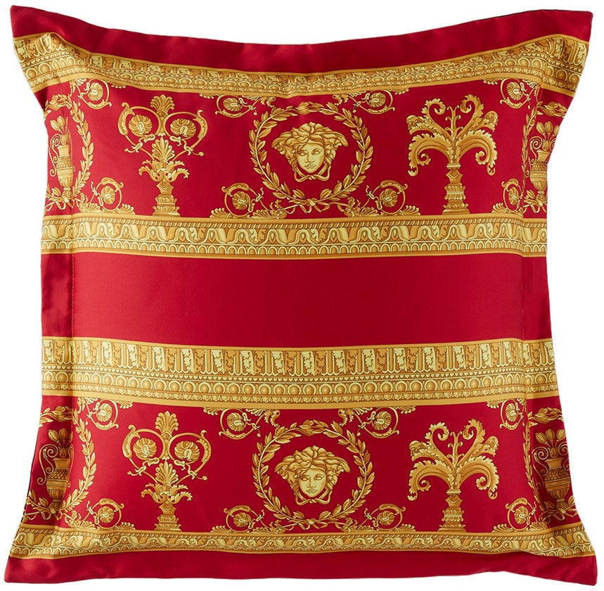 Versace + Black & Red ‘I Love Baroque’ Pillow