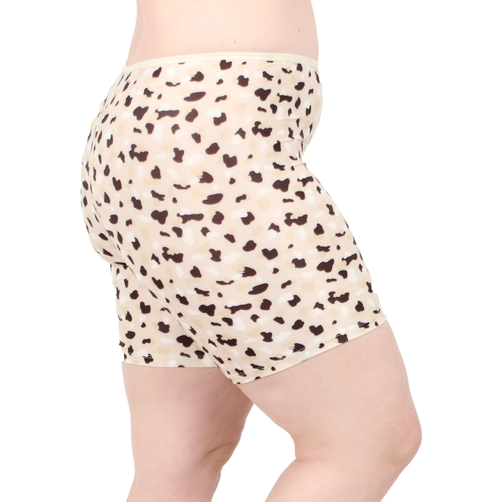 Better to wear under skirts and dresses than a bike short. Plus size womens  shortlette slipshorts with lace