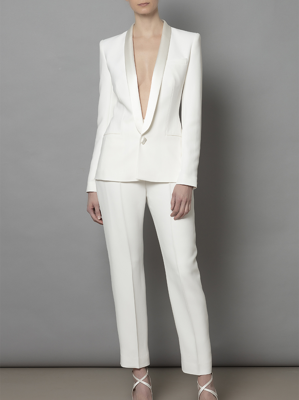 A Sportsmax Trouser Suit in White for a Cool and Classic Bride  Love  My Dress UK Wedding Blog  Wedding Directory