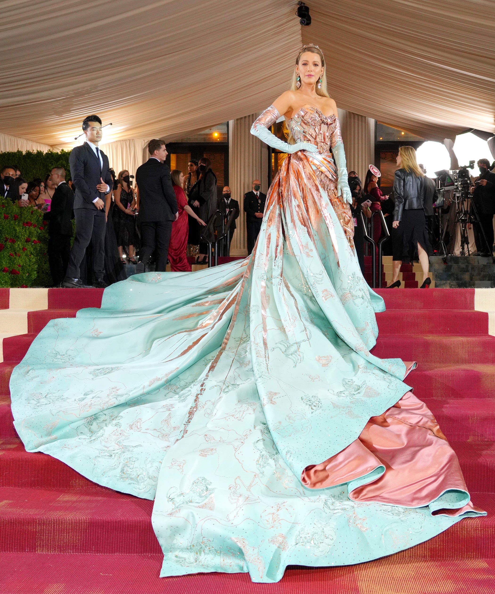 Blake Lively transforms at the Met Gala in architecture-inspired Versace  gown