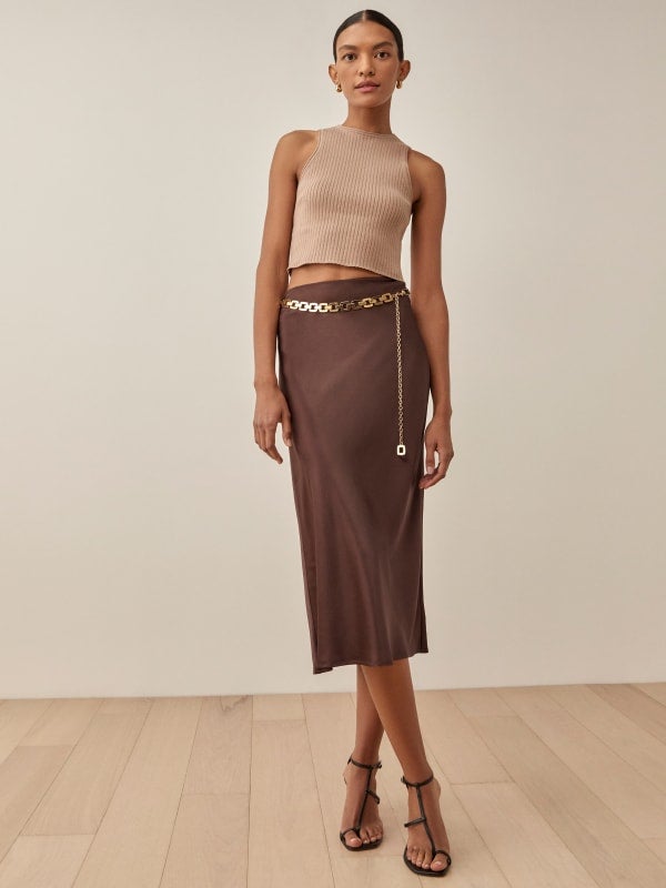 Reformation + Pratt Silk Skirt