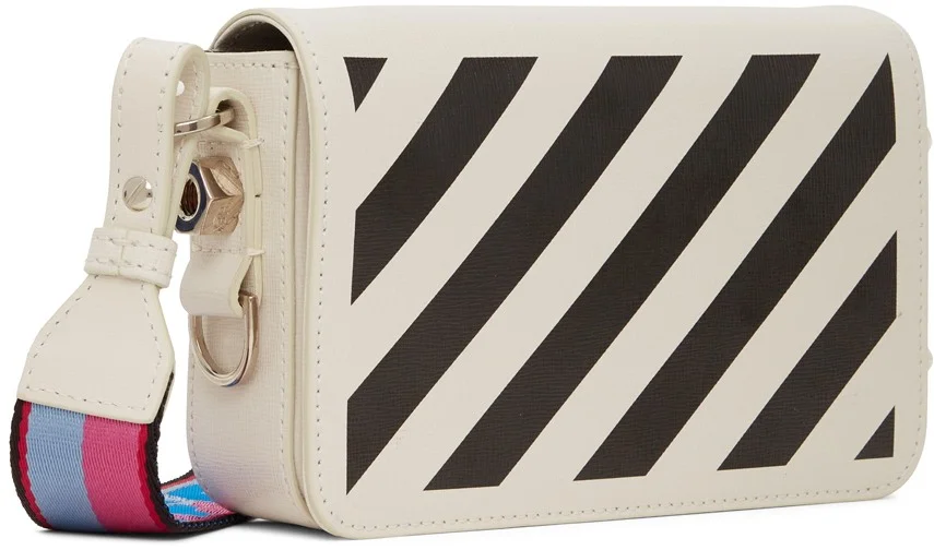 OFF-WHITE Binder Mini Flap Bag Black/White in Saffiano Leather with  Silver-tone - US