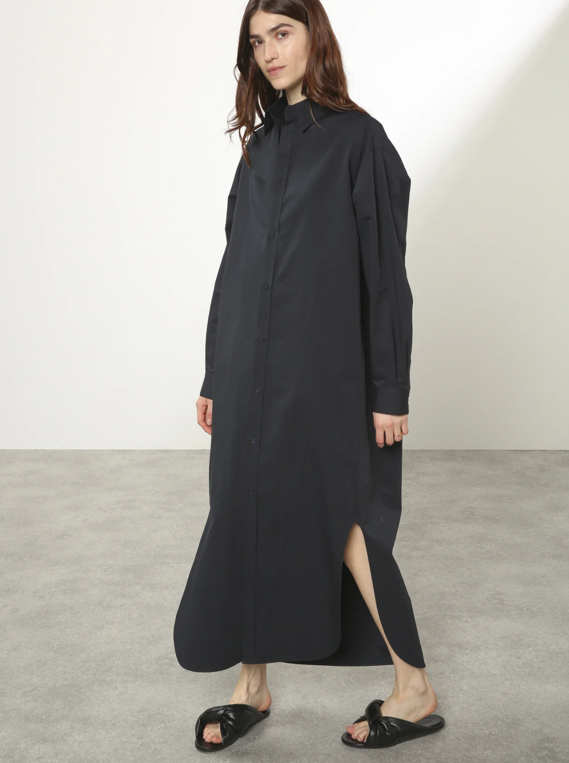 Black Wrap linen and silk-blend halter dress, Raey