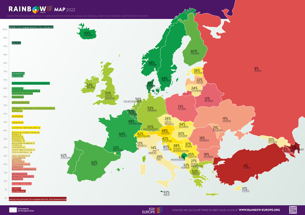 These Are Europe’s Most LGBTQ+-Friendly Countries