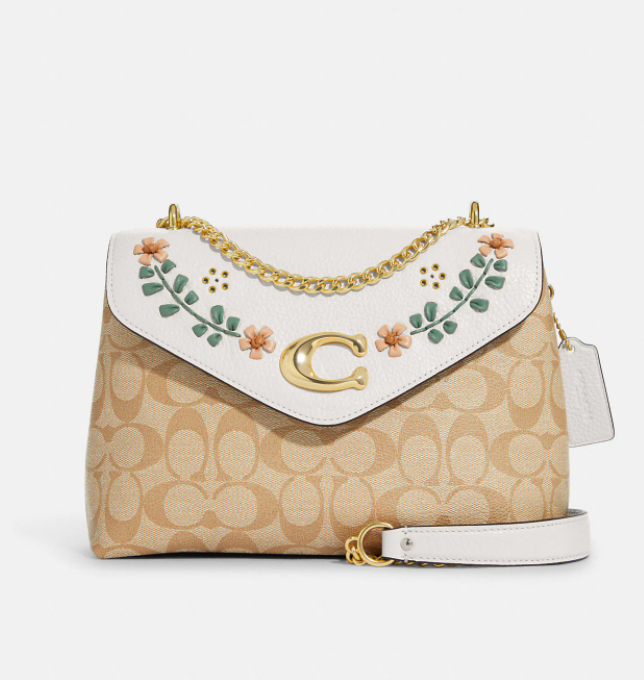 Coach Embroidered Shoulder Bags