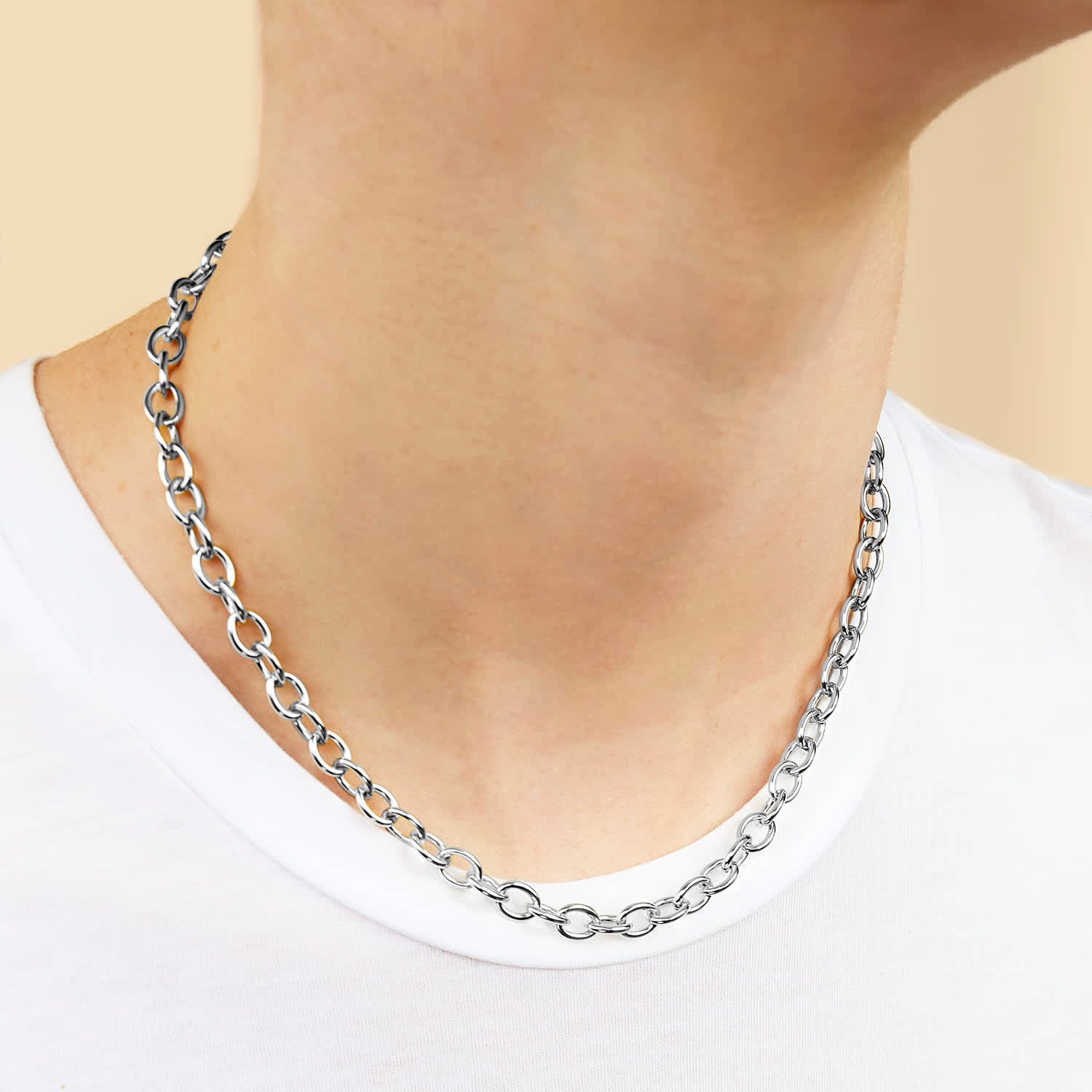 Drawn cable chain on sale necklace