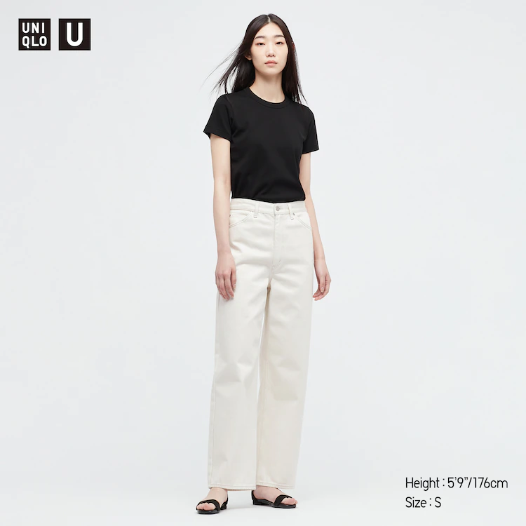 WOMEN U HIGH-WAIST TWO TUCKED PANTS, BLACK  High waisted pants, Uniqlo  trousers, Uniqlo